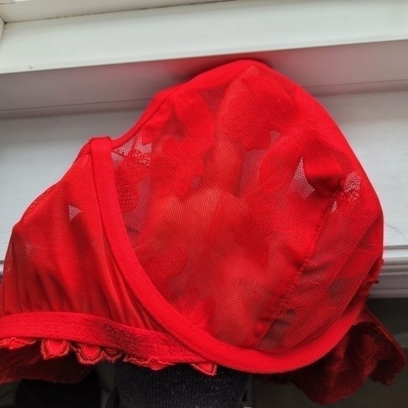 Victoria's Secret floral lace unlined plunge bra 36D NEW Without Tags - Picture 11 of 12